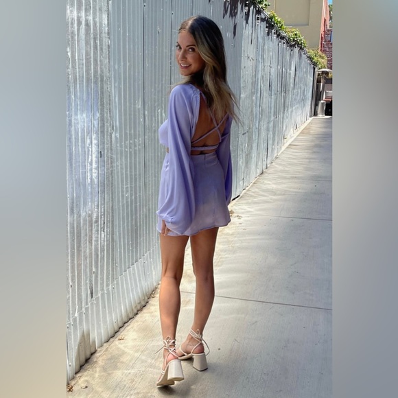 5/$20 MUST BUNDLE NWT WeWoreWhat Mini Slip Satin Charmeuse Skirt In Purple - Picture 13 of 15